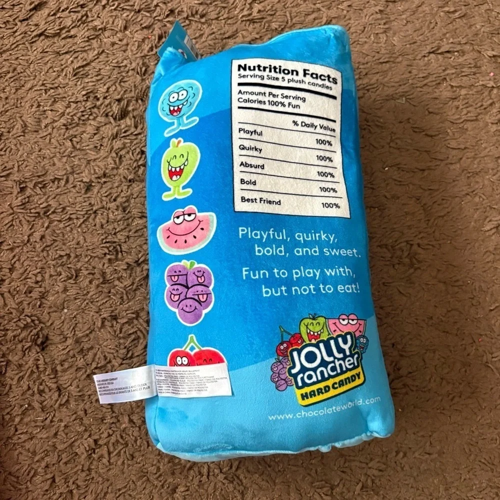 Jolly Rancher Blue Plush Candy Set Removable Pieces Bag Bundle Lot Set Hershey